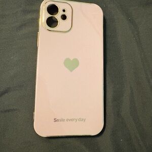 Heart Design iPhone 12 Case - Light Purple